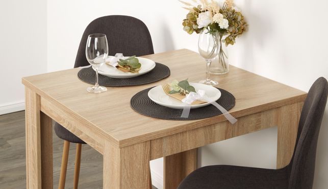 3-teilige Essgruppe, Ausziehbarer Esstisch Mit 2 Stühlen Bartisch Mit Barhocker Set, Thekenhöhe