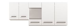Design moderne en blanc brillant et chêne