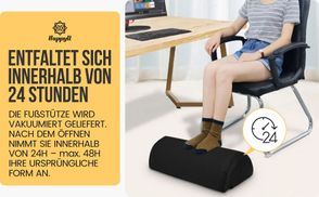 HappyU Fußstütze Schreibtisch Fußhocker geg. Rücken & Knieschmerzen,  Höhenverstellbar, Ergonomisch