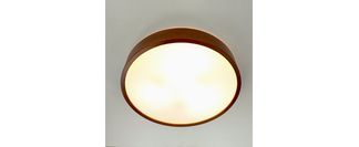 ARBARO LED Deckenleuchte Rund, 37 Cm, Holz & Glas, 1700 Lm, 3000 K – Modern, Für Wohnzimmer & Flur