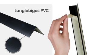 5M Winkelleiste Aus PVC Zum Selbstkleben – Kantenschutz Für Innen- & Außenecken, 40mm Breit, Schwarz, Für Wände, Böden, Badezimmer