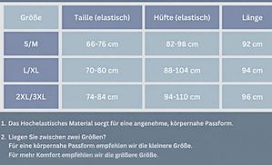Größentabelle