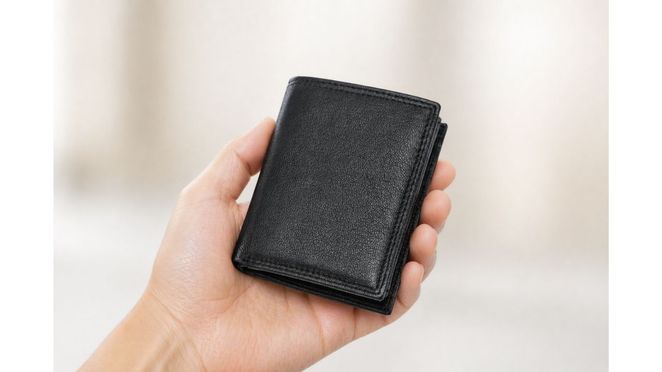 FOMAX Portafoglio Uomo In Vera Pelle Verticale Con Protezione RFID - 11 Scomparti Per Carte E Portamonete - Nero - 3