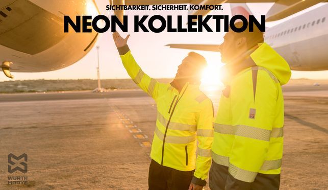 Strahlend sicher und stilvoll: Die Neon Kollektion von Würth MODYF für Handwerker