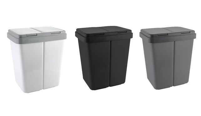 Mülleimer mit 2 Kammern (25x2L)