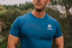 FITNESS FUNKTIONS- T-SHIRT MIT RUNDHALS