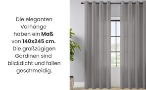 Zeitlose Vorhänge mit leichtem, schwerelosem Fall