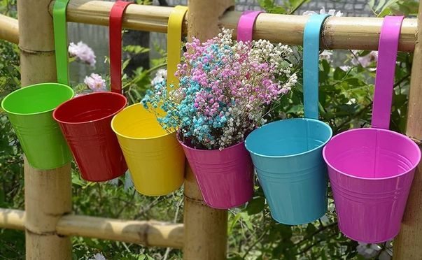 DRULINE 6er Set Hängende Blumentöpfe – Bringen Sie Farbe und Leben in Ihren Raum