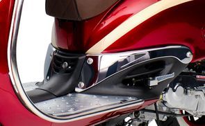 Chrome trim and elegant chrome footrests