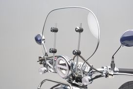 Windshield and LED light