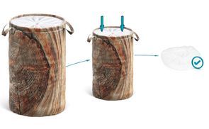 Praktische Aufbewahrung durch faltbares Material