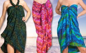 Damen Strand Sarong – Wickelrock Aus Rayon, Leich Produktbild-Vorschau 2