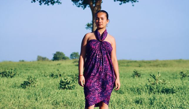 PANASIAM SARONG WACHSBATIK ROTTÖNE