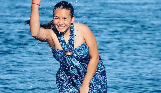 PANASIAM SARONG WACHSBATIK BLAUTÖNE