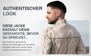  AUTHENTISCHER LEDERJACKEN LOOK