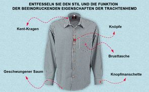 Klassisches Herrenhemd mit Kentkragen und praktischer Brustt