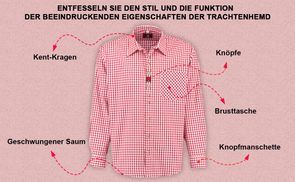 Klassisches Herrenhemd mit Kentkragen und praktischer Brustt