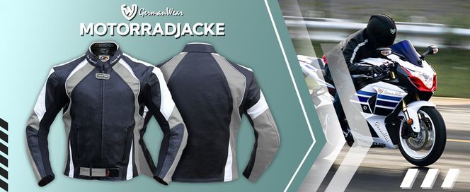 Motorrad Lederjacke aus Kalbsleder für Herren