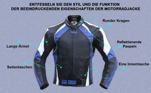 Funktion der Motorradjacke beeindruckende Eigenschaften