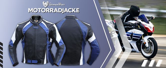 Motorrad Lederjacke aus Kalbsleder für Herren