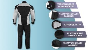 Motorradkombi mit vielen Funktionen
