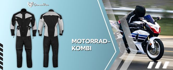 2 teiler Motorradkombi Cordura Textilien Motorradjacke + Motorradhose für Herren