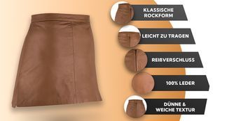 Lederrock mit vielen Funktionen für Damen