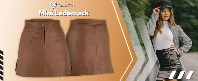 Trendiger Mini Lederrock aus echtem Lammnappa Business Rock für Damen