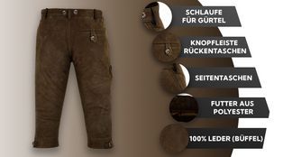 Knielange Hose mit vielen Funktionen