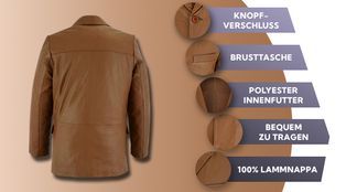 Lederjacke mit vielen Funktionen