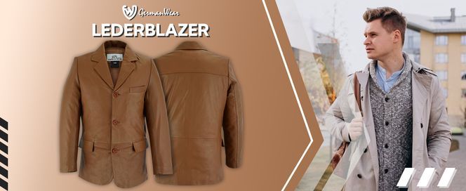 Lederblazer Lederjacke aus echtem Lammnappaleder