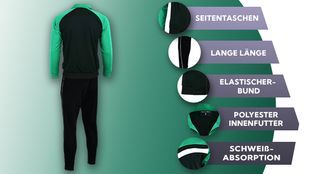 Trainingsanzug mit vielen Funktionen