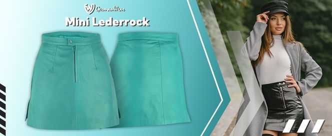 Trendiger Mini Lederrock aus echtem Lammnappa Business Rock für Damen