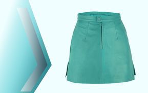Das Trendiger Mini Lederrock für Damen mit in Grün