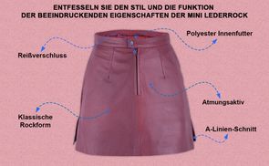 Funktion der Trendiger Mini Lederrock beeindruckende Eigensc