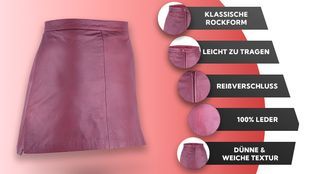Lederrock mit vielen Funktionen für Damen