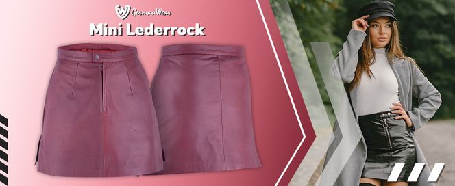 Trendiger Mini Lederrock aus echtem Lammnappa Business Rock für Damen