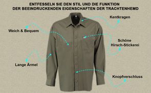 Funktion der Trachtenhemd beeindruckende Eigenschaften