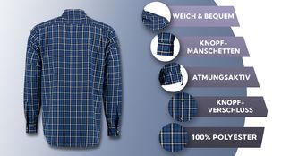 Outdoor hemd mit vielen Funktionen in Dunkelblau