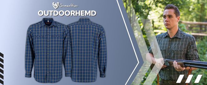 Outdoorhemd Jagdhemd aus weicher Baumwolle für Herren