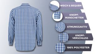 Trachtenhemd mit vielen Funktionen in Blau