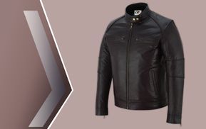 Lederjacke mit Innenfutter aus Polyester