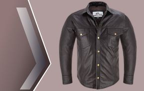 Lederjacke mit Innenfutter aus Polyester