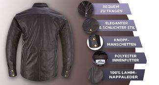 Lederhemd mit vielen Funktionen in Dunkelbraun