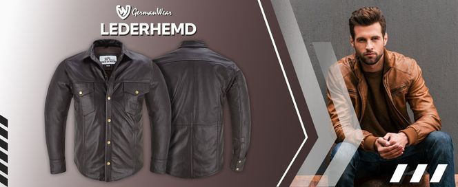 Lederhemd Lederjacke aus Lamm Nappa Leder für Herren