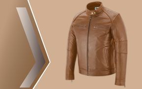 Lederjacke mit Innenfutter aus Polyester