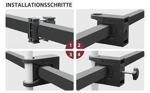 Sonnenschirmhalter Für Balkongeländer – Klemme Für Terrasse & Balkon, Klemmbereich 0-19 Cm