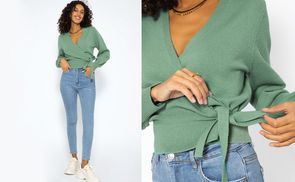 Vielseitige Wickel Strickjacke zu jedem Anlass