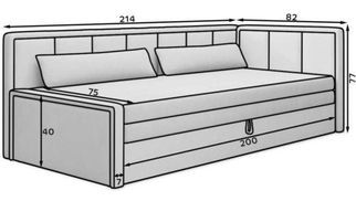 Kompaktes Sofa mit gemütlichen Extras