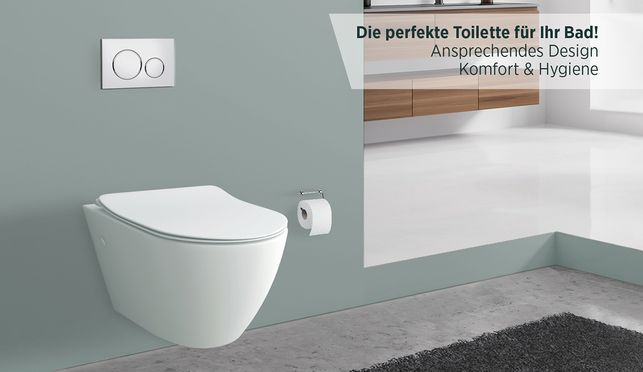 TOILETTE OHNE SPÜLRAND MIT NANO BESCHICHTUNG